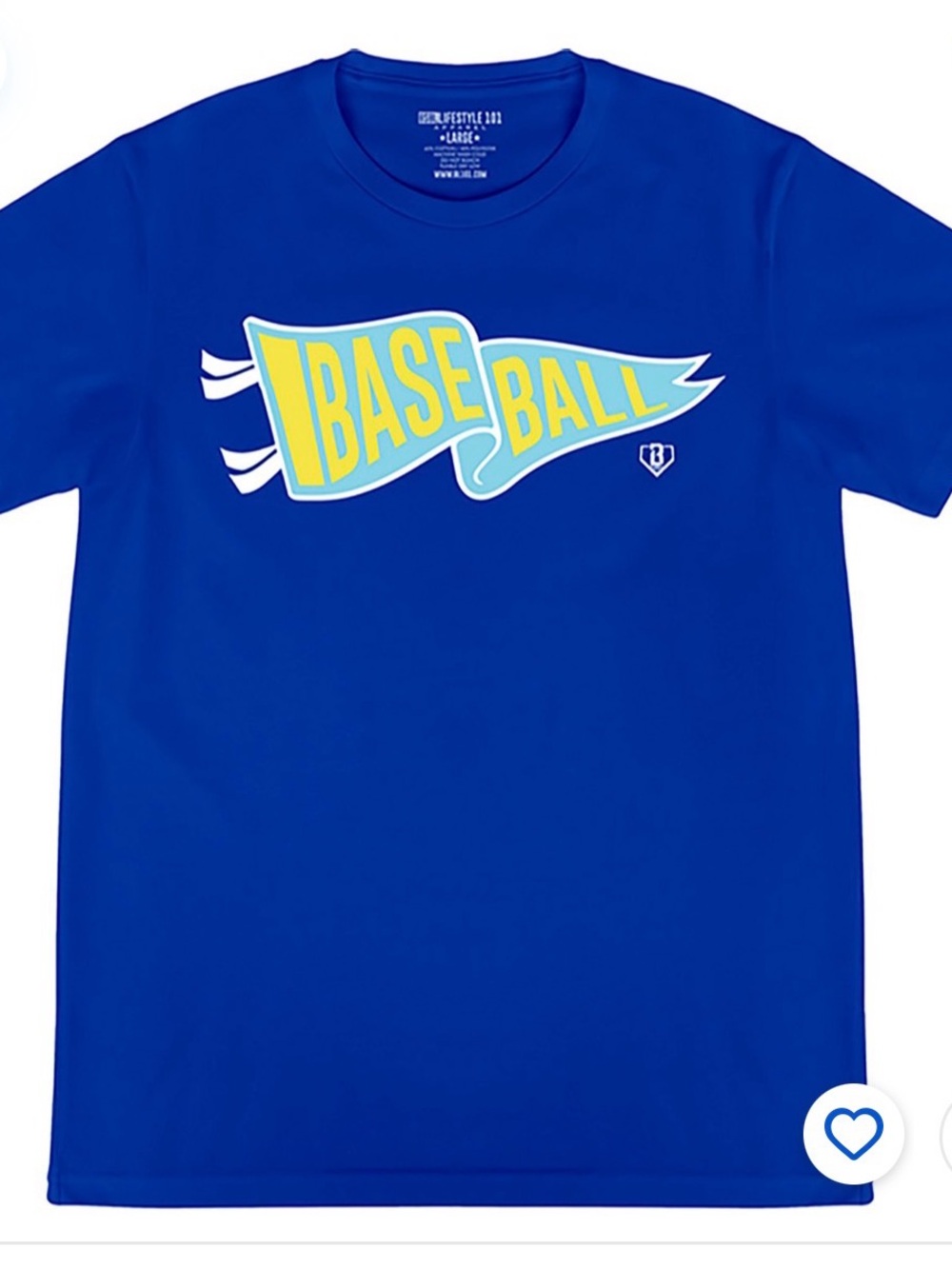 NEW Baseball Lifestyle Short-Sleeve Pennant Tee - Royal Blue